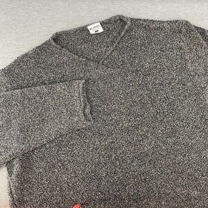 Columbia Sportswear 1X Women's V Neck‎ Textured Knit Sweater Gray